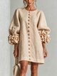 Tegan | Women's Floral Mini Dress, Round Neck, Short Sleeves