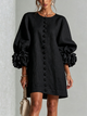 Tegan | Women's Floral Mini Dress, Round Neck, Short Sleeves