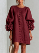 Tegan | Women's Floral Mini Dress, Round Neck, Short Sleeves