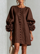 Tegan | Women's Floral Mini Dress, Round Neck, Short Sleeves