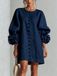 Tegan | Women's Floral Mini Dress, Round Neck, Short Sleeves