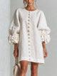 Tegan | Women's Floral Mini Dress, Round Neck, Short Sleeves