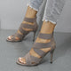 Adalyn | Women's Cushioned Strappy Heeled Sandals, Open Toe, Wide Fit