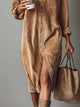 Armelle | Women's Button-Down Shirt Midi Dress, Collared, Short Sleeves
