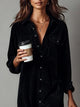 Armelle | Women's Button-Down Shirt Midi Dress, Collared, Short Sleeves
