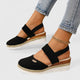 Ancilla | Women's Heeled Espadrille Platform Sandals, Open Toe, Slingback