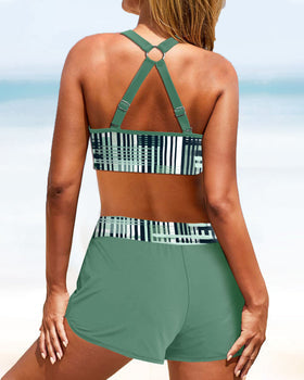 Livienne | Women's Bikini Set, High Waist, Swim Shorts