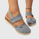 Ursuline | Women's Espadrille Platform Sandals, Open Toe, Slingback