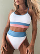 Allegra | Women's Colour-Block One-Piece Swimsuit, High-Waisted