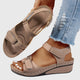 Matilda | Women's Platform Wedge Sandals, Open Toe, Slip-On