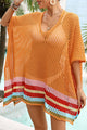 Anouska | Women's Colour-Block Knitted Cover-Up, V-Neck, Cut-Out