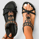 Regina | Women's Beaded Sandals, Open Toe, Slip-On