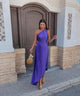 Helvetia midi dress, off-shoulder, short sleeves