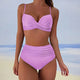 Charline | Women's Bikini Set, Twist Front, High Waist