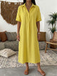 Elowen | Women's Midi Dress, Collared, Short Sleeves