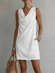 Jacquetta | Women's Midi Dress, Cowl Neck, Sleeveless