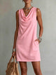 Jacquetta | Women's Midi Dress, Cowl Neck, Sleeveless