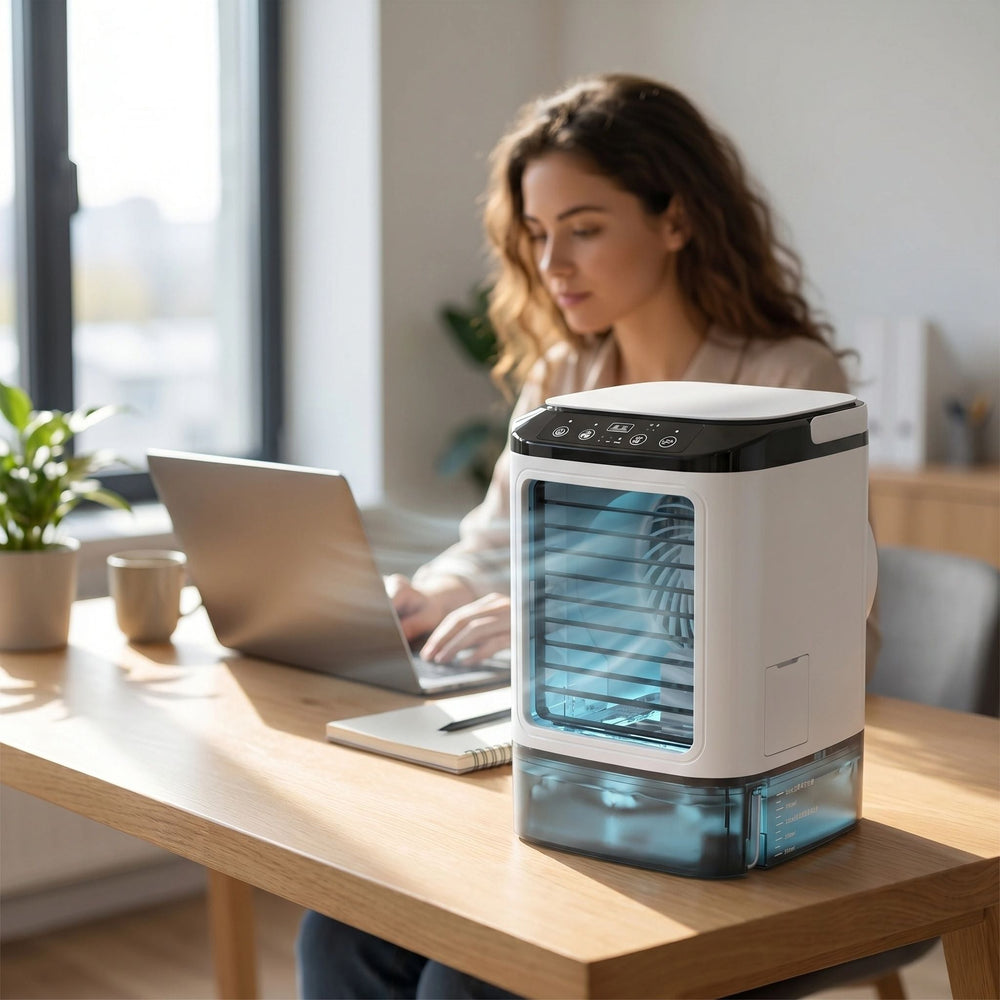 Mistral | Rechargeable Evaporative Air Cooler, LED Light, Water Tank