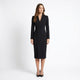 Ava | Women's Tailored Midi Dress, Double-Breasted, Long Sleeves