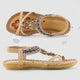 Regina | Women's Beaded Sandals, Open Toe, Slip-On
