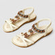 Regina | Women's Beaded Sandals, Open Toe, Slip-On