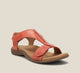 Women's adjustable T-strap flat sandals