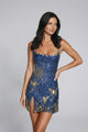 Women's Tailored Mini Dress, Round Neck, Sleeveless