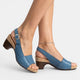 Tamara | Women's Peep-Toe Slingback Sandals, Block Heel, Buckle Strap