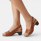 Tamara | Women's Peep-Toe Slingback Sandals, Block Heel, Buckle Strap