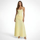 Laurine | Women's Ruched Maxi Dress, Square Neck, Spaghetti Straps