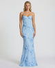 Women's Embroidered Maxi Dress, Round Neck, Short Sleeves