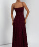 Women's Floral Maxi Dress, Round Neck, Sleeveless