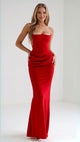 Women's Wedding Guest Satin Maxi Dress, Round Neck, Short Sleeves
