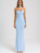 Women's Ruched Maxi Dress, Sweetheart Neck, Short Sleeves