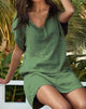 Women's Mini Dress, V-Neck, Short Sleeves
